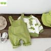 Baby Overalls Cartoon Pullover Casual Sweatshirt Two-Piece Set Baby Clothes Suit