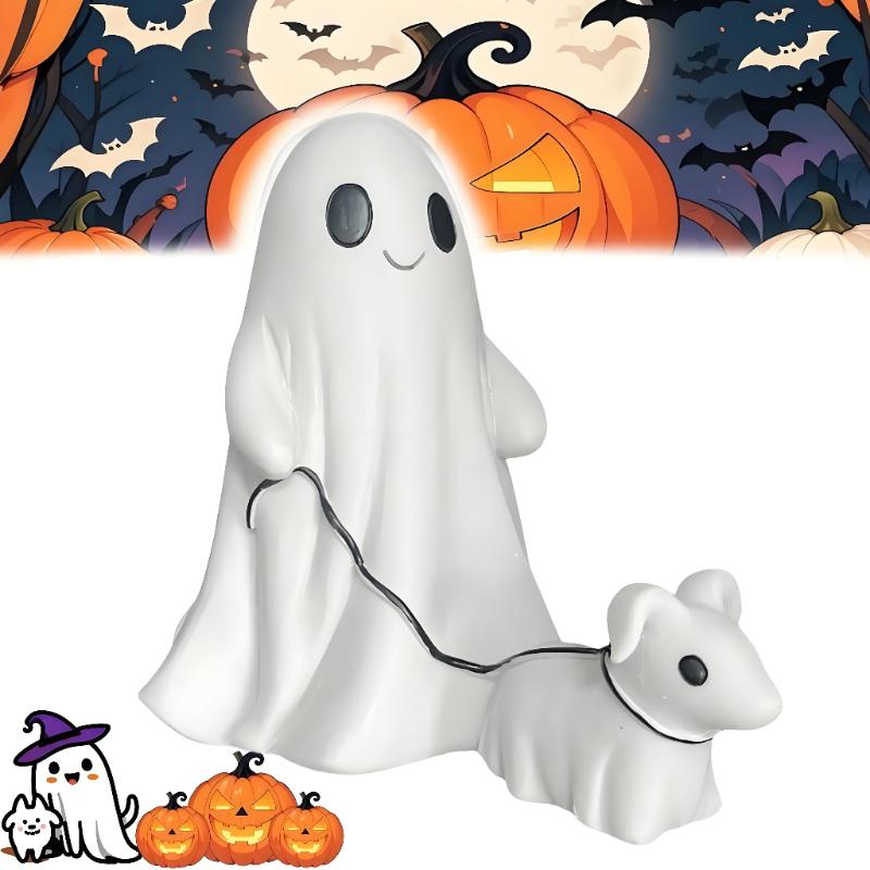 Halloween Ghost Walking Dog Silicone Mold Funny Ghost Walking His Ghost Dog Halloween Ghost Dog Suitable for Making Candles