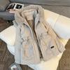 Down Coat Women Winter Fleece Thickened Plush Padded Windbreaker Casual Large Size Hooded Jacket