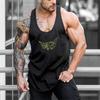 Muscle Sports Vest Men's Summer Printing All-match Sleeveless Gym Running Training Clothes Fitness Tanktop Bodybuilding Clothes