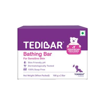 Tedibar Увлажняющее мыло для купания младенцев 100x2г (Пакет из 1) 100% Без мыла Нет. 1* Увлажняющее мыло, назначенное педиатром - От Torrent Pharma