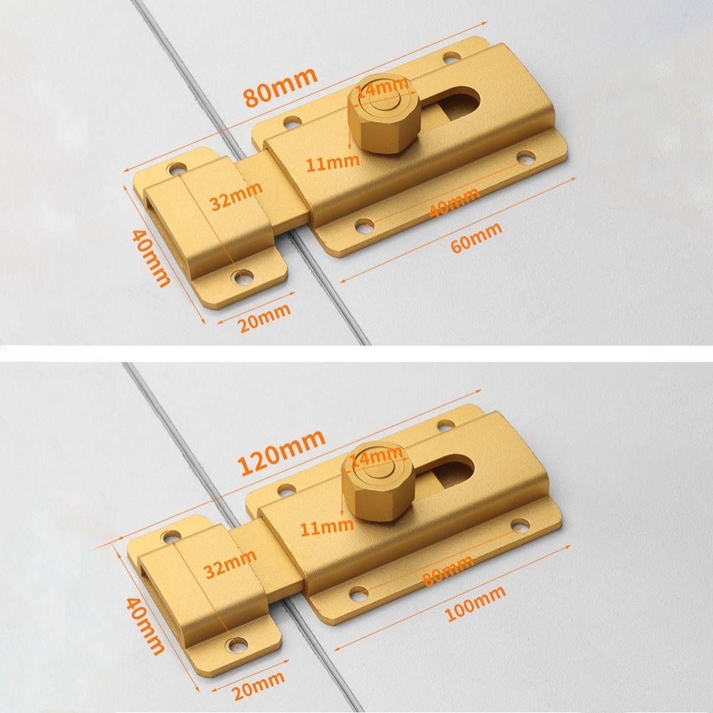 Creative Aluminum Alloy Door Latch Anti-theft Hardware Door Lock Buckle Durable Door Hasps Lock Cabinet