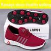 Unisex Massage Sole Walking Shoes - Soft, Non-slip, Leisure Footwear for Middle-Aged Adults.