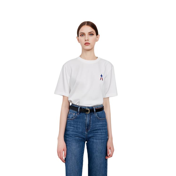 Uniqlo Унисекс футболка с коротким рукавом и круглым вырезом с принтом-буквой 458598-00