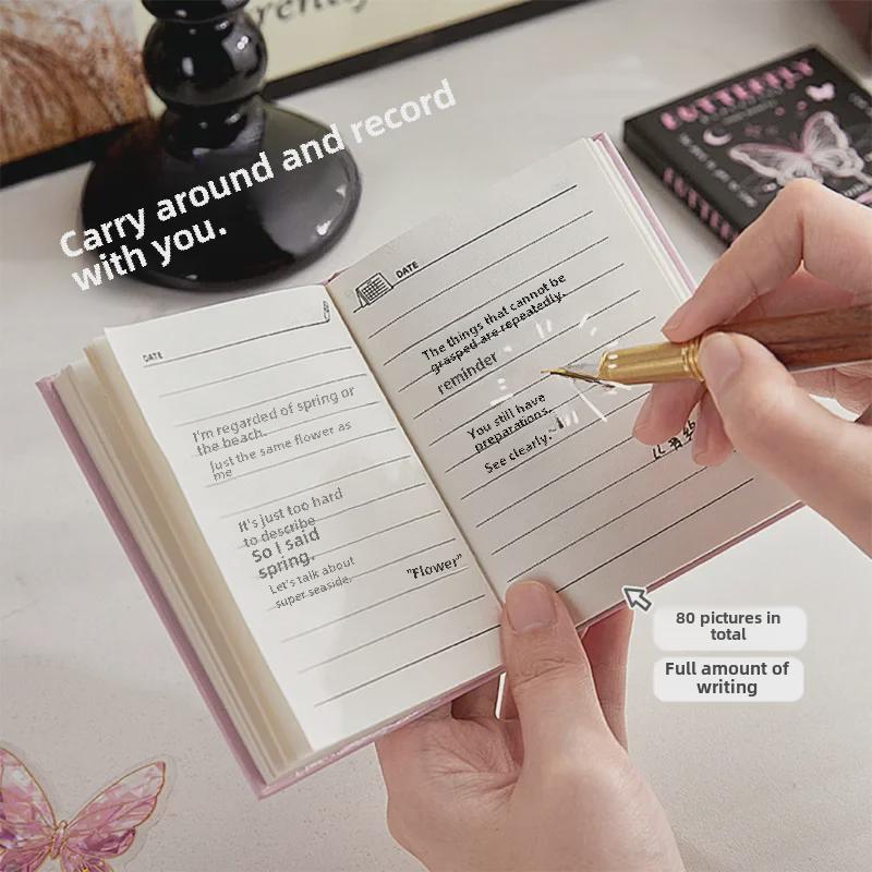 A7 Dream Butterfly Pocket Notebook - Mini, Portable, High-Value Design for Girls and Students