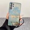Масляная живопись пейзажа Чехол для телефона для Samsung S25, S24, S21, S22, S23, S30, Ultra, S20, Plus, Fe, Lite, Note, 10, Черный чехол