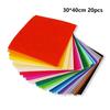 20Pcs Soft Felt Fabric Sheet 20Color Patchwork Sewing Diy Craft Squares Nonwoven 1Mm Thick Handmade Fabric Weaving