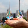 Faux Crystal Sun Catcher Decoration Indoor Outdoor Home Office Garden Window Hanging Prism Rainbow Maker Ornament Pendant