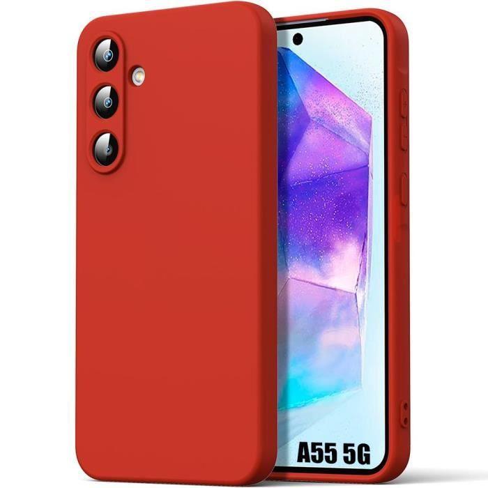Coque - PROSHOP - pour Samsung Galaxy A55 5G - Rouge Mat - Antichoc - Slim - TPU