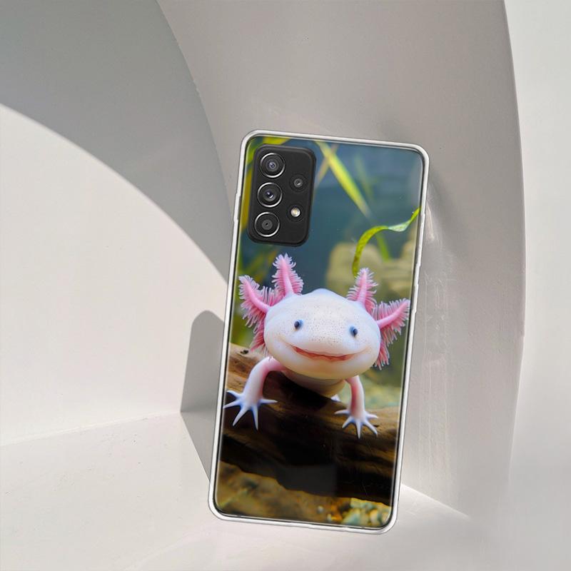 Чехол для телефона "Улыбающаяся саламандра" для Samsung A54 A57 A37 A17 A14 A15 A12 A24 A34 A55 A35 A25 A52S A07 A05S A04S A22 A32 A72 Galaxy