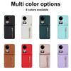 Длинный шнурок на молнии, чехол-кроссбоди со слотом для карт для Huawei P50 Pocket 2, кошелек, кожаная подставка, чехол для P50 Pocket