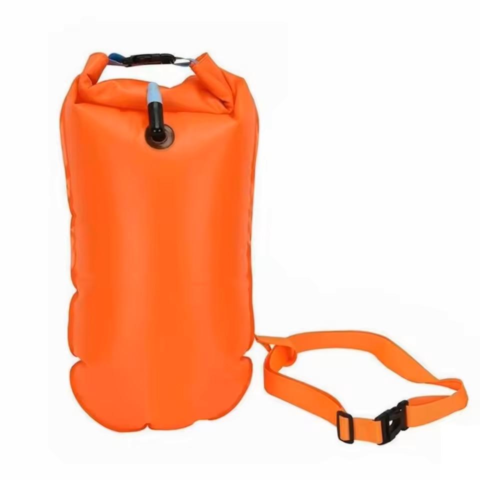 Inflatable swimming float storage bag Belted buoyancy tool Outdoor swimming emergency buoyancy device