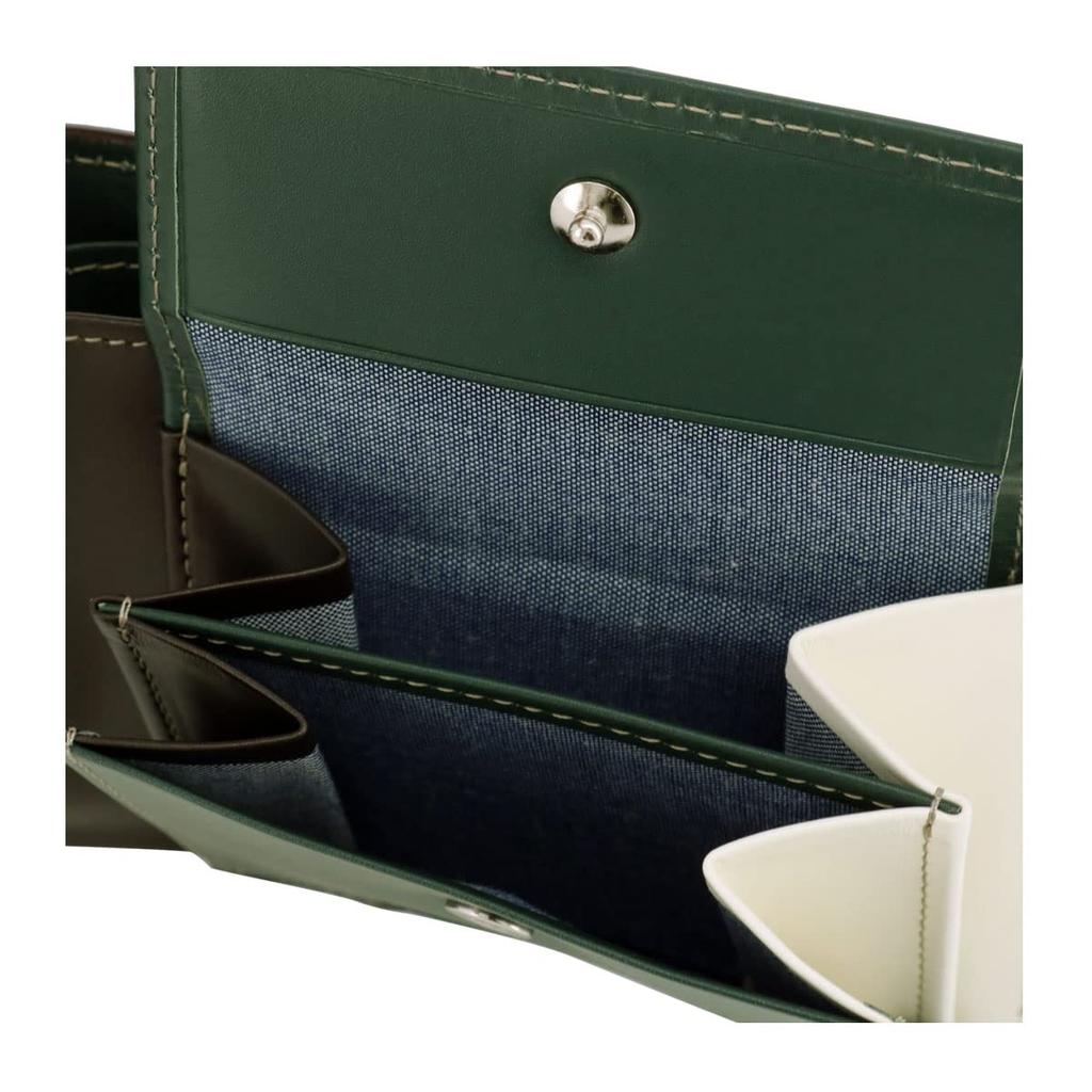 Takeo Kikuchi Men's Margo II Bifold Wallet, Genuine Leather, 780613, Cowhide Leather, 05, Green