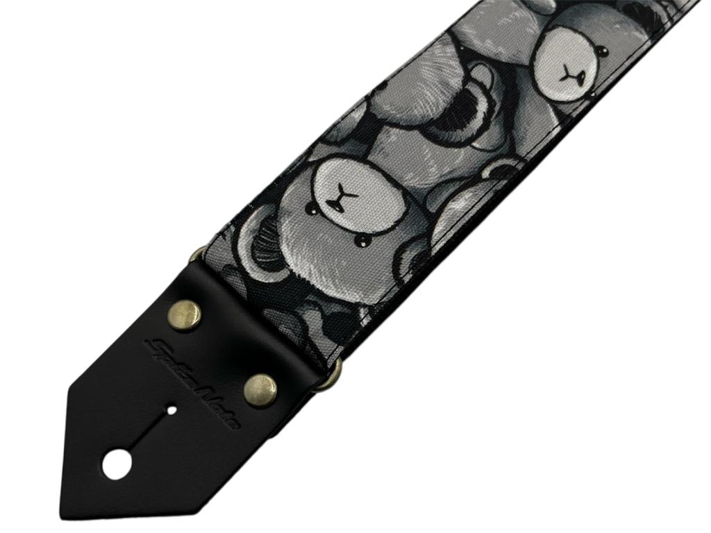 Spice Note Guitar Printing Fabric Made in Length Teddy Strap, Series, Japan, 820mm-1450mm, ver.2.0, ES-PP50NTB/BLK