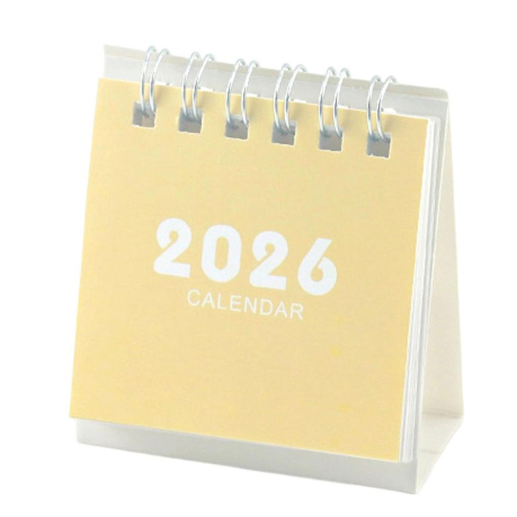 2026 Desk Calendar Twin-Coil Binding 17 Month Paper Calendar from Aug 2025 To Dec 2026 Office Tabletop Calendar Planner