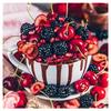 5D Алмазная картина Красная малина Вышивка Круг Устройство Мозаика Изображение
