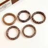 Retro leopard print hair ring simple high elastic towel ring basic tied with scalp band without damage to the hair ponytai