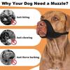 Dog Muzzle Soft Nylon Muzzle Breathable Mesh Drinkable Muzzle Prevent Barking Biting Chewing Dog Mouth Cover for Medium Large Short Snout Dog