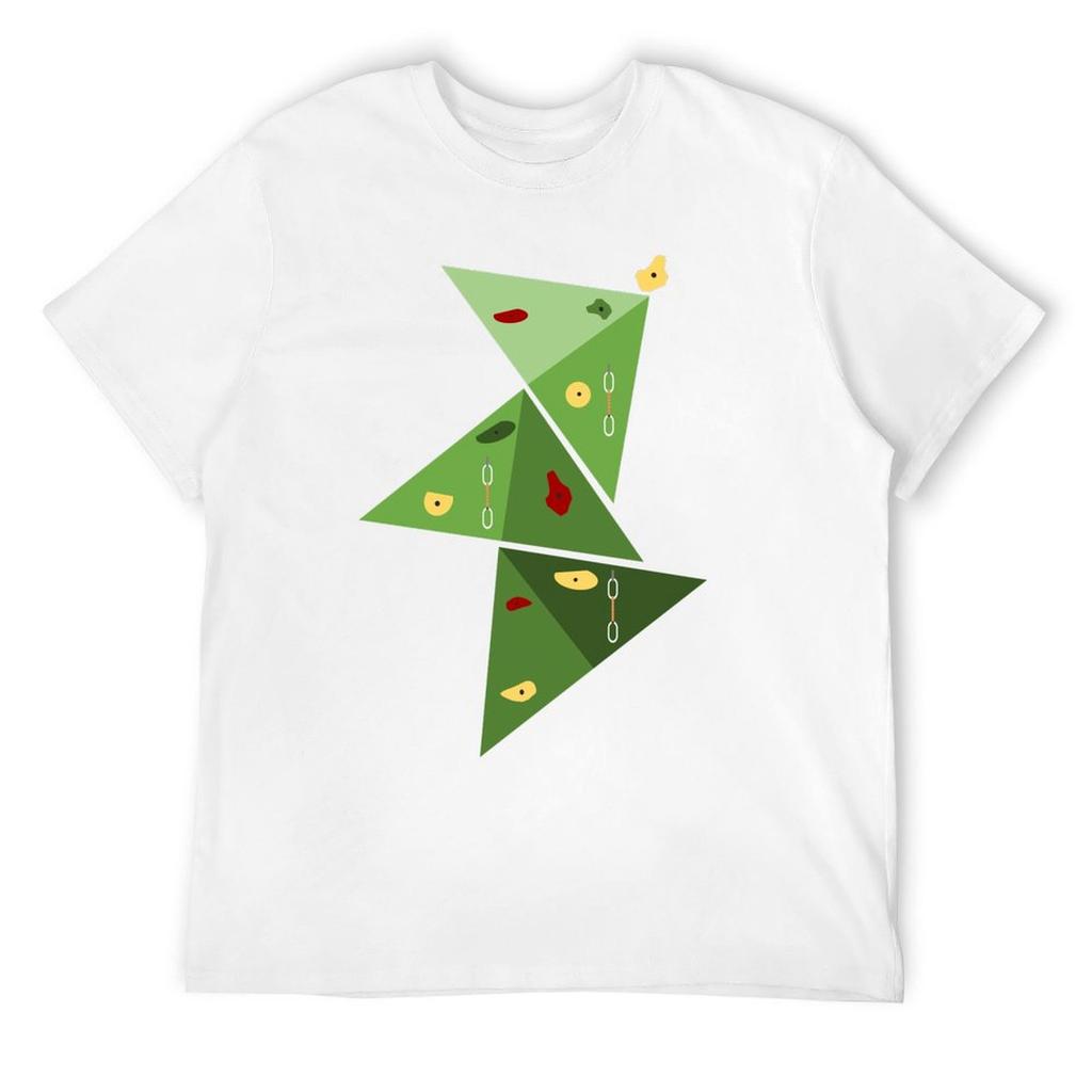Climbing Christmas Tree T-Shirt Customs Design Your Own Oversized Graphic Tee Slim Fit T Shirts for Men