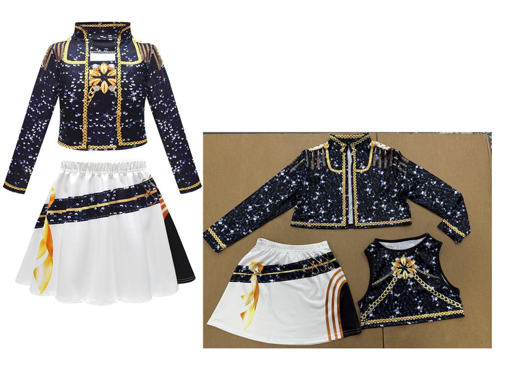 Детский Kpop Косплей Охотника на демонов Руми Зои Мира Костюм для косплея Комплект 3D Принт Детская Одежда для сцены Хэллоуин Вечеринка