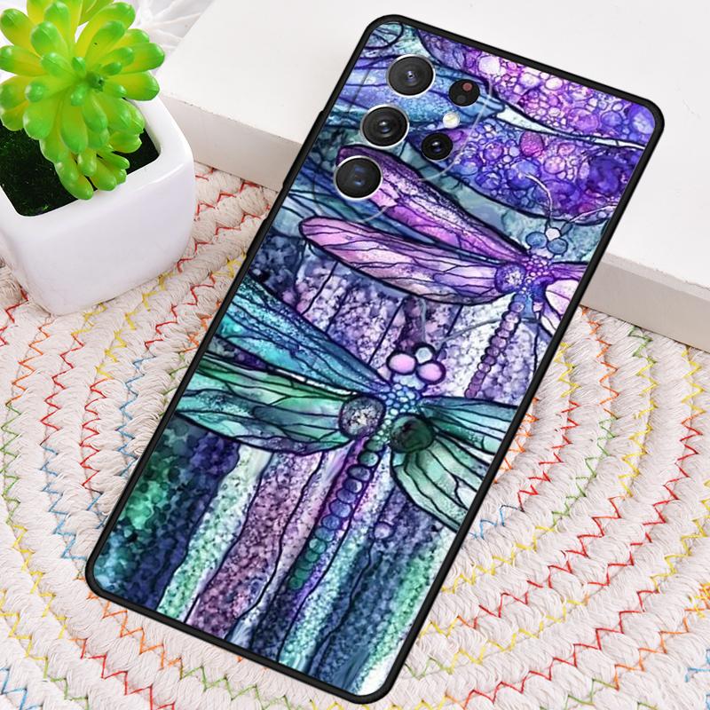 Роскошный силиконовый чехол для телефона с изображением стрекозы для Samsung Galaxy note 10 pro S26 S25 S24 S23 S22 S21 Plus S25Ultra Capa Cover