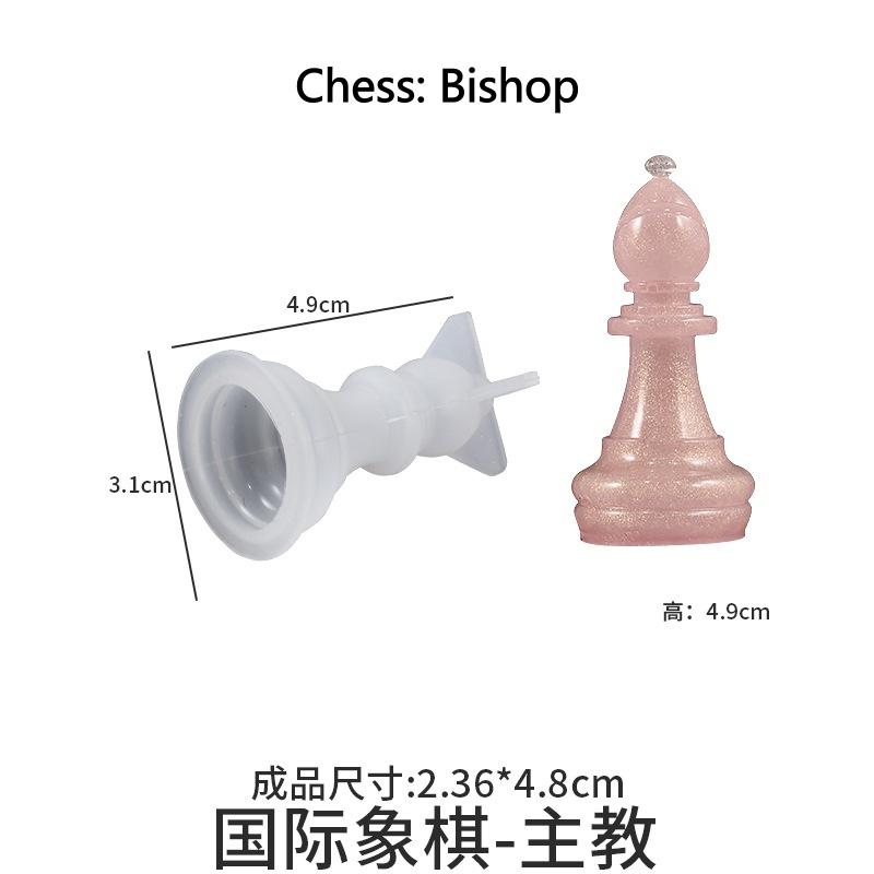 DIY Chess Silicone Mold Handmade Chessboard Set Crystal Epoxy Resin Candle Mold Home Gathering and Outdoor Game Tools