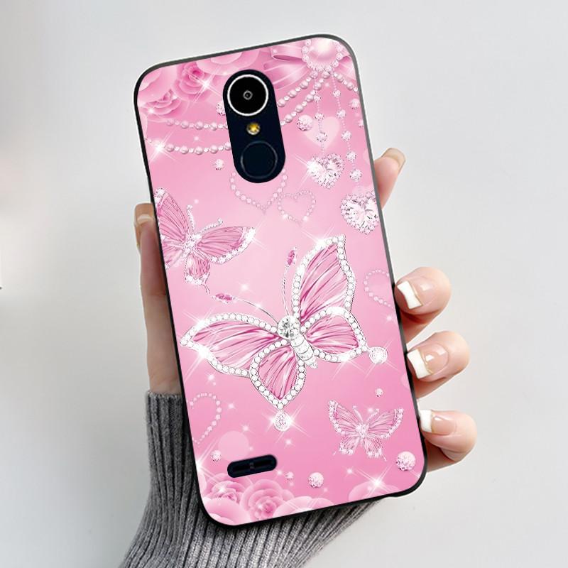 Чехол для LG K8 2017/LG K8 2018/LG K9 2018 Мягкий Силиконовый Черный Корпус для LG K10 2016/LG K10 2017 Чехол Милый Цветочный Мультяшный Чехол
