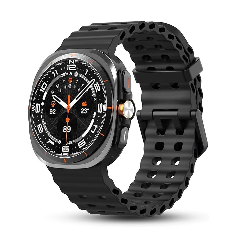 Силиконовый ремешок для часов Samsung Galaxy Watch Ultra 47 мм Мягкий спортивный ремешок-браслет Для часов Galaxy Ultra 47 мм Мужчины Женщины