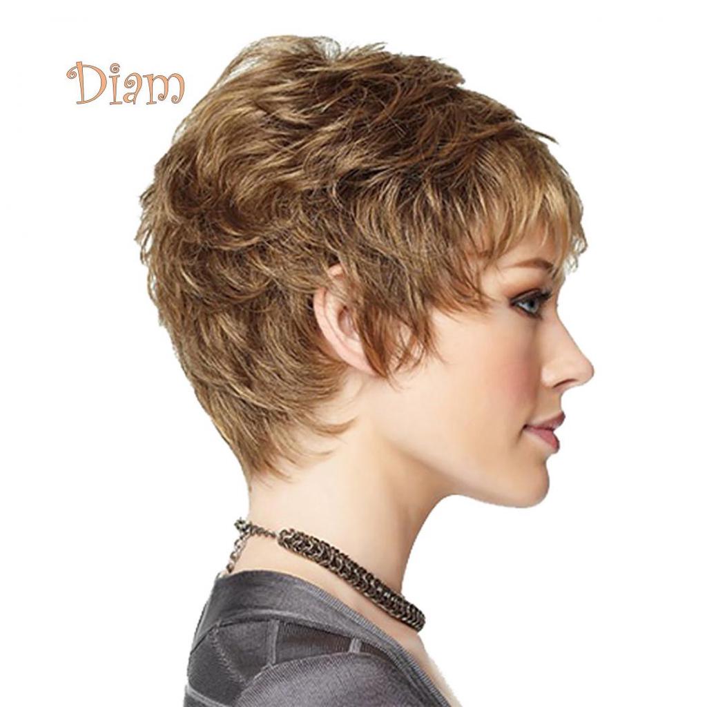 Tenfyer женский золотой вьющийся короткий парик натуральный вид шиньон аксессуар для тематической вечеринки