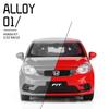 1/32 Honda FIT JAZZ Внедорожник Спортивная Игрушечная Машина JKM Литая Миниатюрная Модель Двери Открываются Звук и Свет Коллекция Подарок Для Мальчика Мальчиков Ребенка