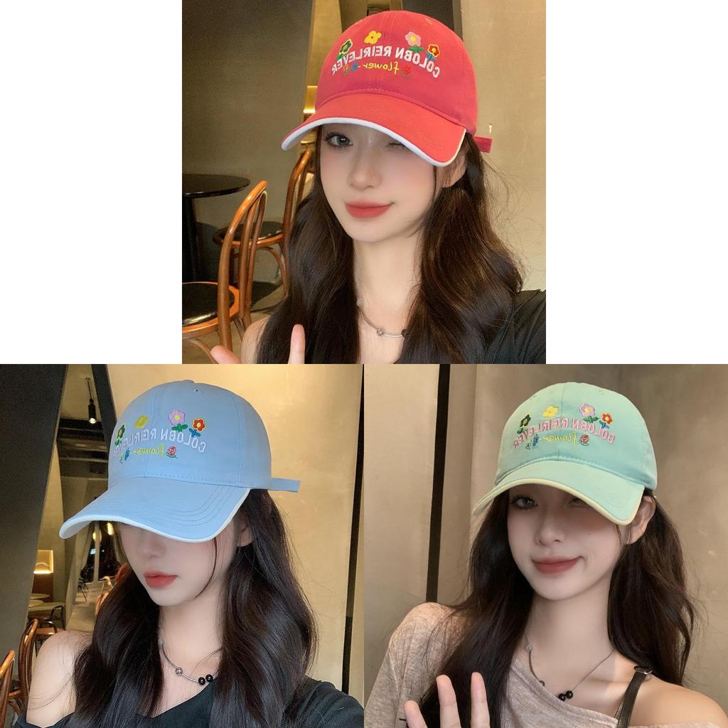 Womens Cotton Baseball Cap With Wide Brim And Adjustable Closure For Spring And Summer
