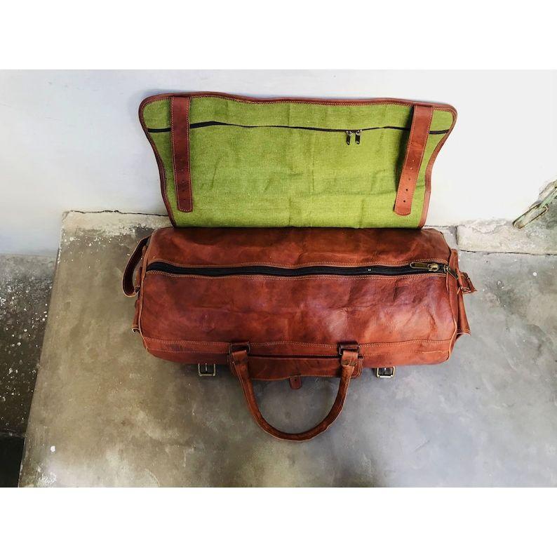 ТАМОЖЕННАЯ СУМКА, ручная кладь, спортивная сумка Weekender, кожаная спортивная сумка, персонализированная спортивная сумка унисекс для тренировок из козьей кожи в подарок