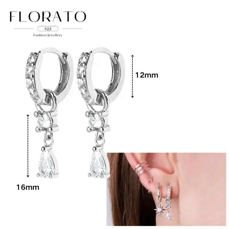 FLORATO серьги из стерлингового серебра 925 пробы серьги-цепочки с подвеской-кисточкой серьги с цирконием серебряные серьги для женщин тренд Роскошные свадебные украшения