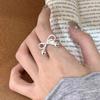 Korean Version Plain Ring Irregular 925 Sterling Silver Versatile Ring Women's Niche Ins Style Design Non-fading Combination Ring
