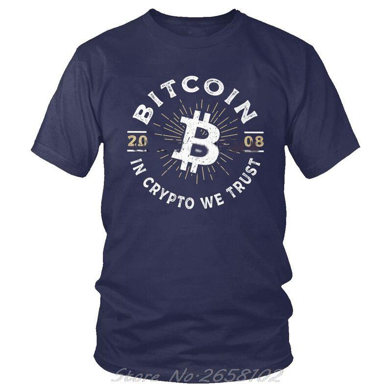 Vintage Bitcoin In Crypto We Trust T Shirt Cotton T-shirts Blockchain BTC Tee Tops Harajuku Streetwear Tshirts Gift