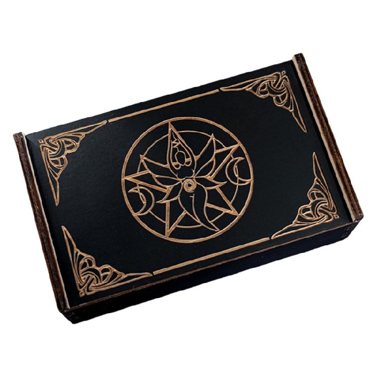 Push Pull Tarot Cards Box Wood Storage Case Portable Card Container Divination Storage Box Card Container Easy to Carry
