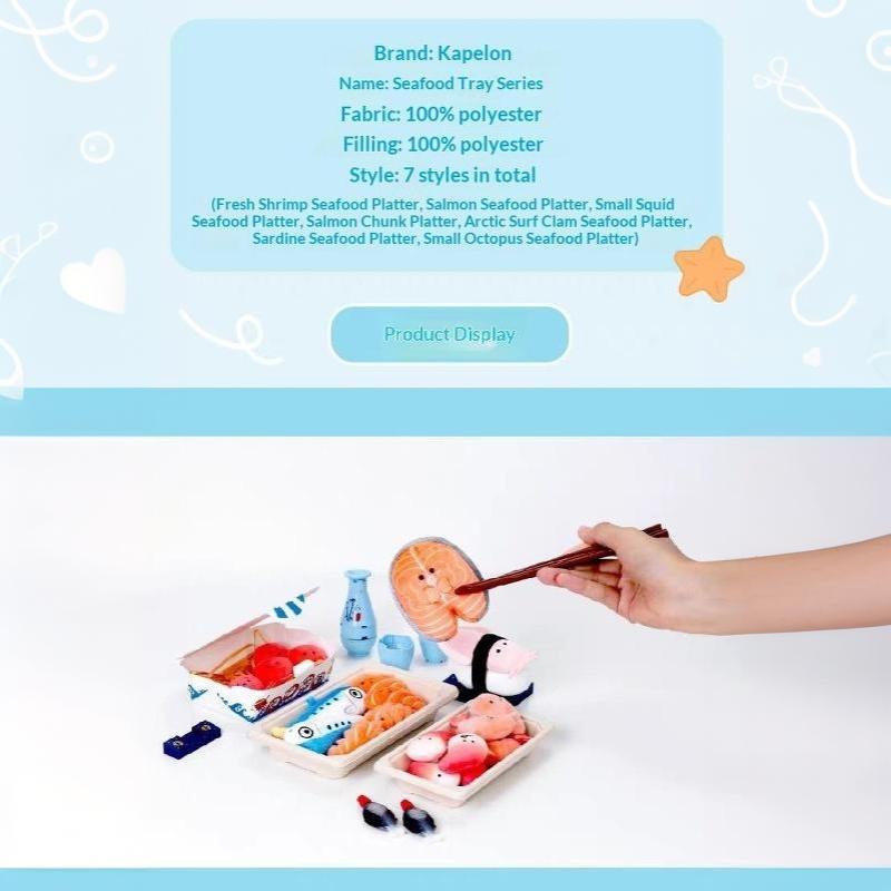 Cute Simulation Salmon Octopus Plush Keyring Soft Seafood Vegetable Bag Charm Unique Party Gift for Kids
