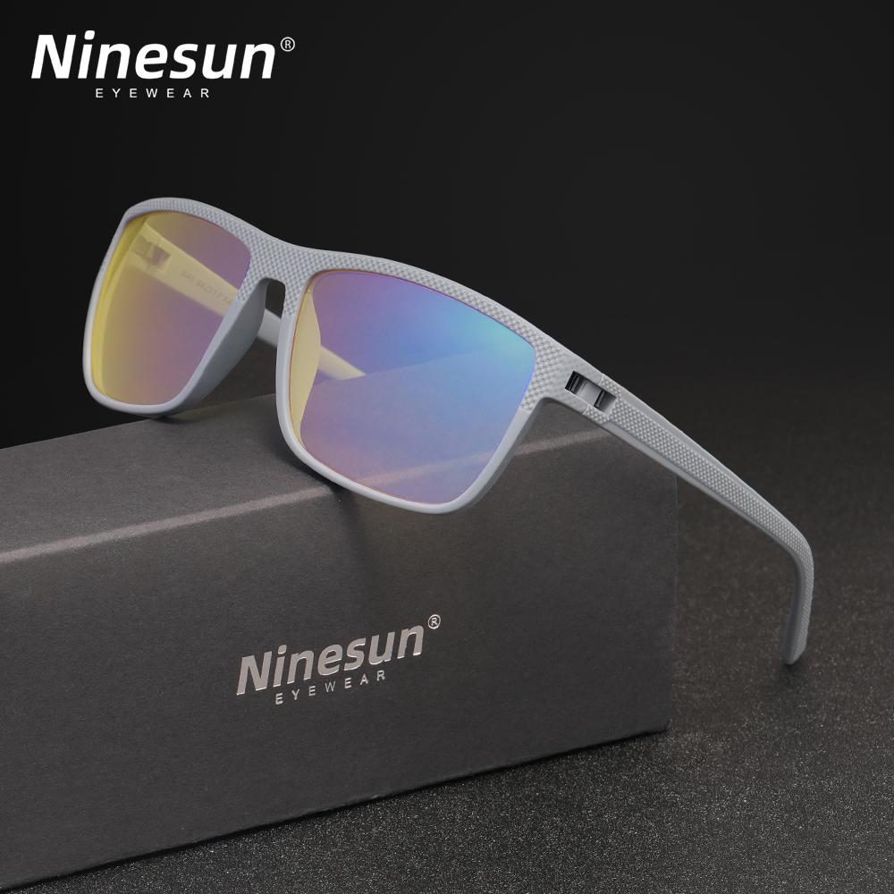 NINESUN Fashion Anti Blue Ray Glasses TR90 Frame Women Men Eyewear Blue Light Blocking Transparent Lens Optical Eyegalsses
