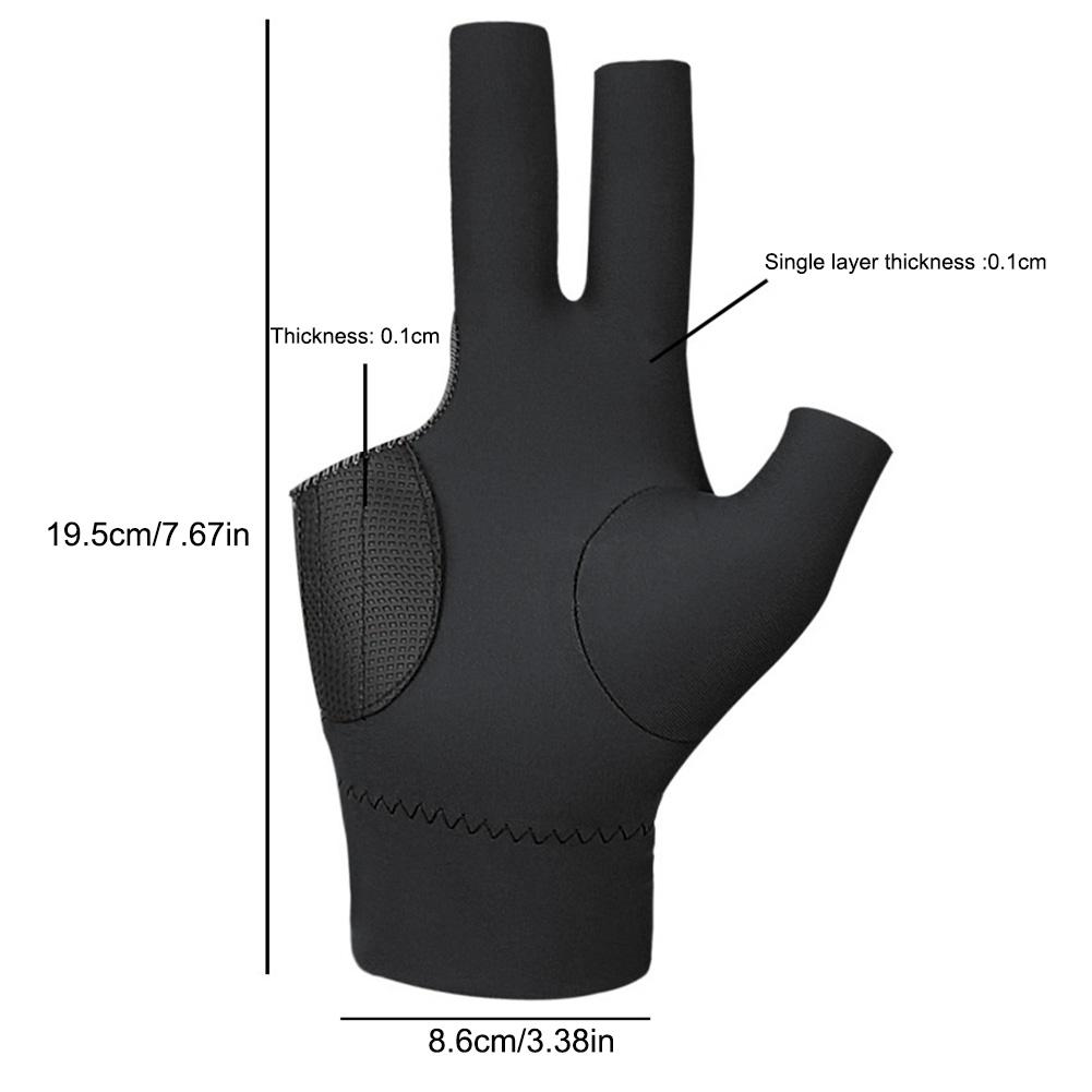 Перчатки для бильярда с открытыми пальцами, регулируемая наклейка, перчатки из полиэстера для снукера, портативные легкие многоразовые любительские тренировки