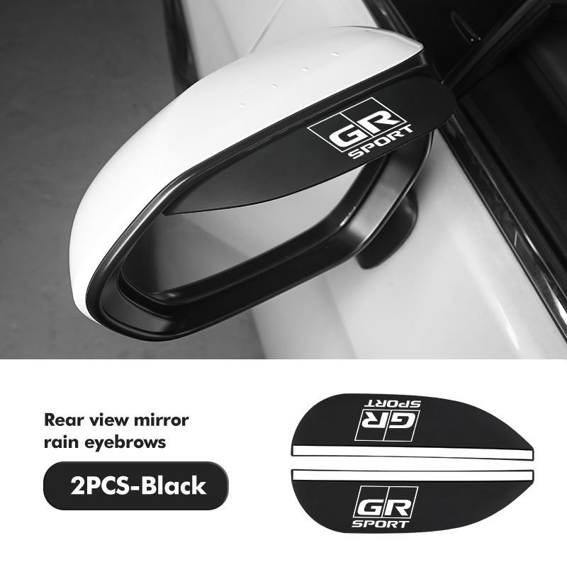 For S0 2PCS Soft Rubber Rearview Mirror Rain Eyebrow Styling Accessories GR MN Crown RAV4 Yaris Land Cruiser Corolla Prius JH0