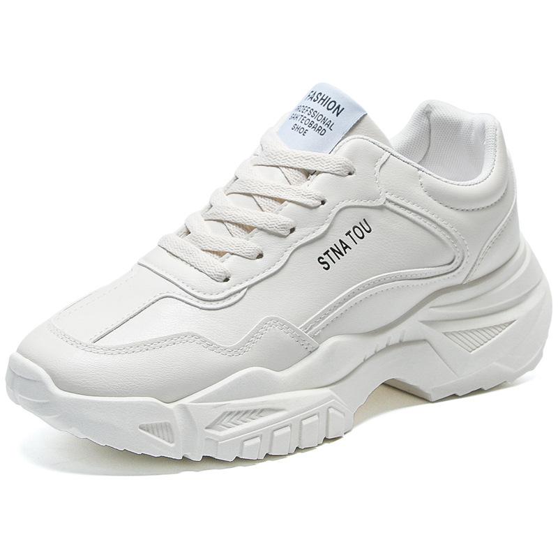 Модные кроссовки мужские осень 2024 новые кроссовки на платформе для бега спортивные кроссовки из искусственной кожи белые на шнуровке мужские вулканизированные туфли дизайнерские массивные кроссовки
