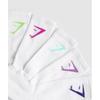 Gymshark Носки Crew Socks 5 пар Active Purple Cobalt Purple Energy Gelato Green Pop Turquoise Vibrant Pink I3a1y Pb83