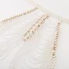 Fashion Body Chain Handmade Woven Shawl Pearl Tassel Wave Dress Wedding Costume Accessories