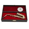 Mini Alto Saxophone Ornament Decoration Handmade Miniature Saxophone with Stand Tiny Alto Saxophone