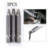3 Pcs/Set Screwdriver Bits High Hardness Sq1+sq2+sq3