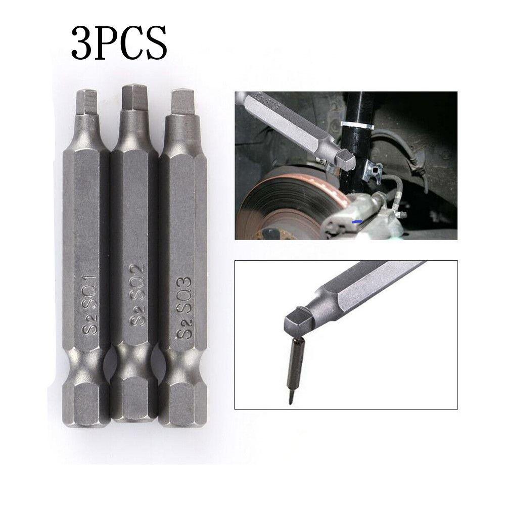 3 Pcs/Set Screwdriver Bits High Hardness Sq1+sq2+sq3