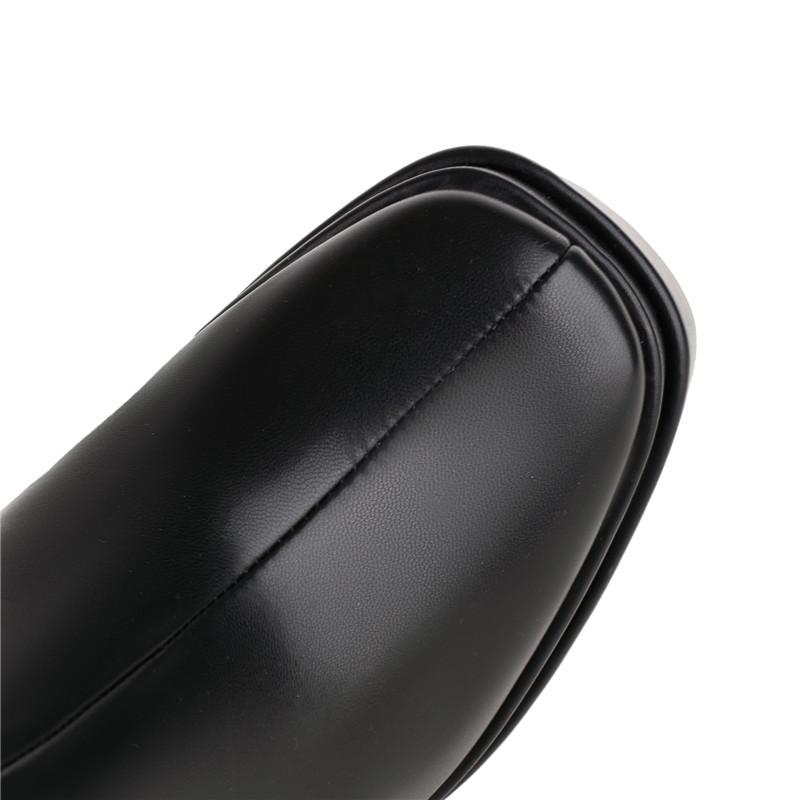 Женские сапоги на высоком каблуке осень и зима новые водонепроницаемые толстые каблуки однотонные средние сапоги универсальные сапоги большого размера