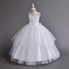 Платье принцессы с цветочным тюлем для девочек на первый день рождения, Рождество или выступление