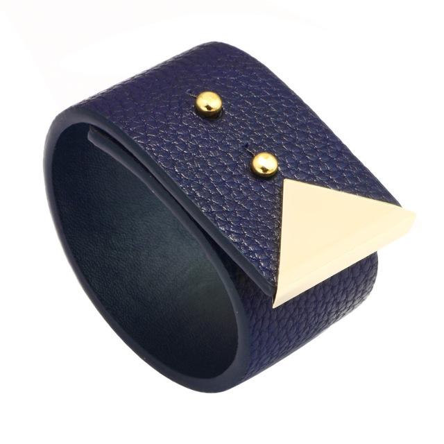 Новый женский браслет с подвесками, большой кожаный браслет для женщин, простой широкий браслет, разноцветный модный браслет, ювелирное изделие, подарок