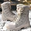 36-46 High-top Men's Outdoor Waterproof Combat Boots High Tube Women's Desert Boots Winter Snow Boots